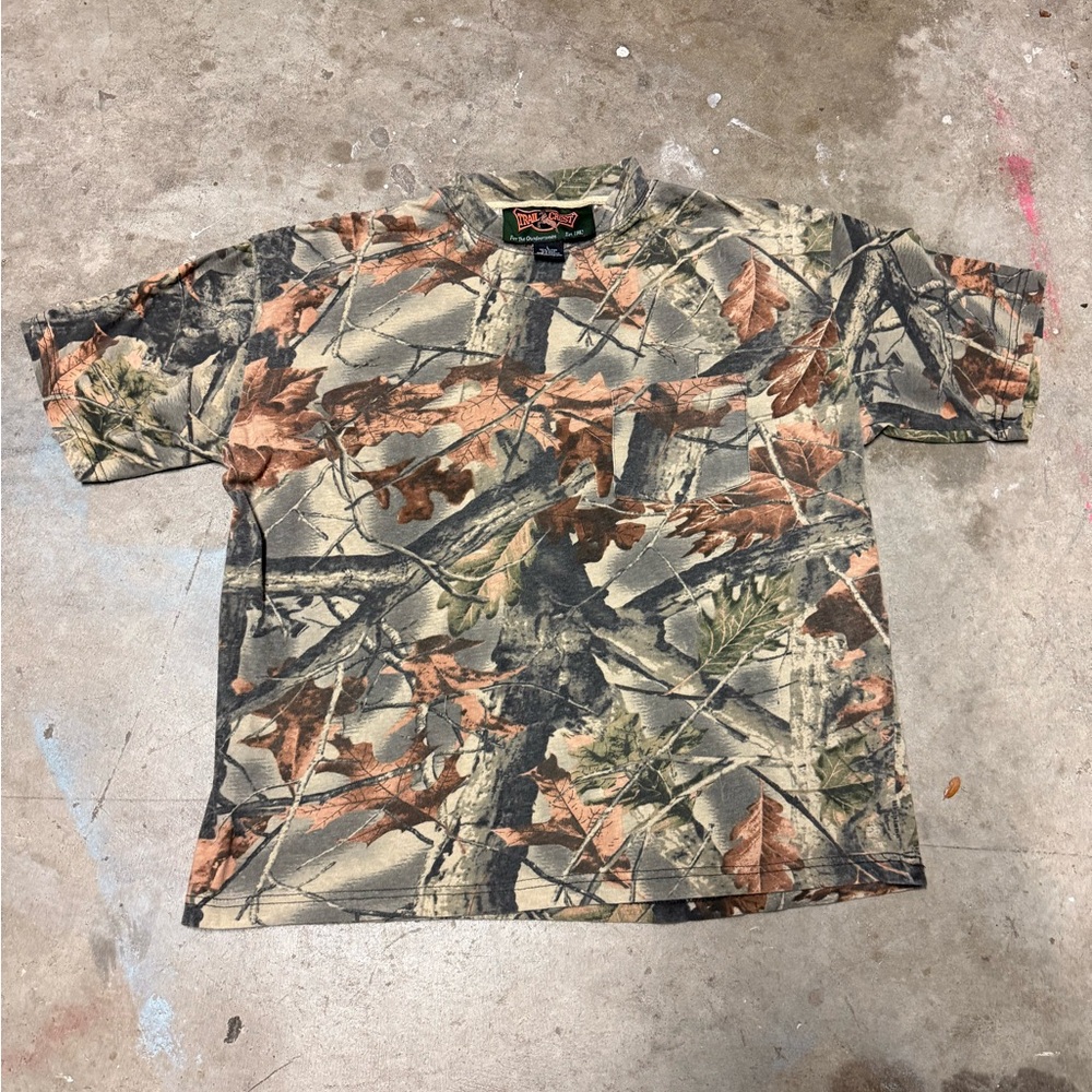Vintage Hunting Camo Street Wear Shirt Size Large Boxy Fit Y2K Realtree